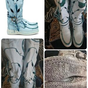 Elegant Light Blue Ankle Boots for Women